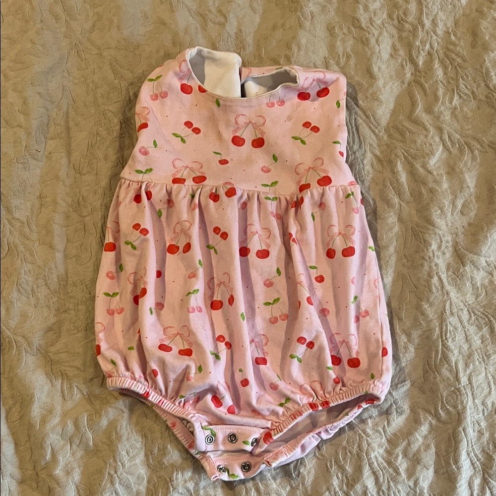 Cherry Print Pink Bodysuit